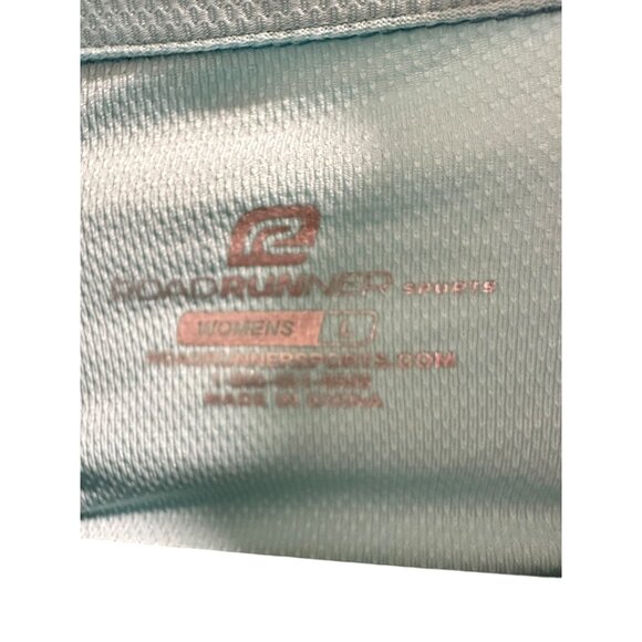 ๐ 2/$20 Road Runner Two Tones Turquoise Athletic Pullover with Thumb Holes sz L - Picture 9 of 10